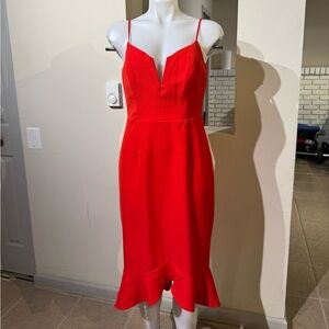 Bardot Vibrant Red Midi Dress